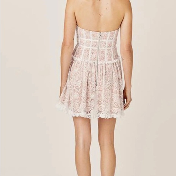 For Love And Lemons Pink Lace Mini Dress - Picture 3 of 8